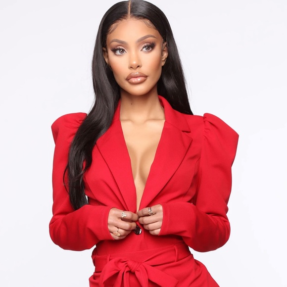 Flirty Professional Blazer- Red - Picture 7 of 9